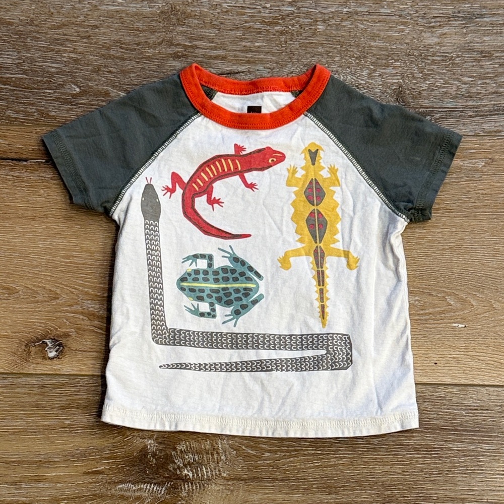 Tea Collection Kids Reptile Tee -‎ Red, Yellow, Green